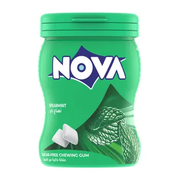 Nova Sugar-Free Chewing Gum Bottle Spearmint 50Pieces