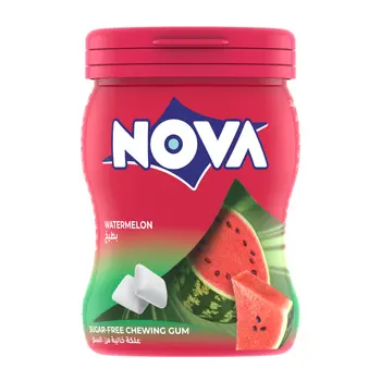 Nova Sugar-Free Chewing Gum Bottle Watermelon 50Pieces