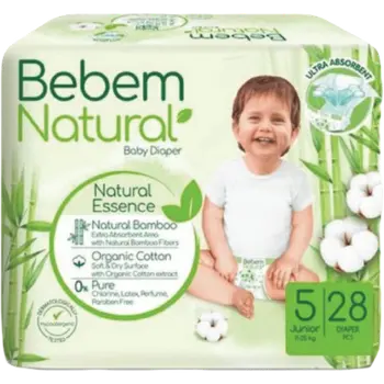 Bebem Natural Junior Diapers Size 5 28Pieces