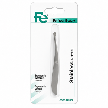 Fe Ergonomic Slant-Tip Tweezers 1Piece