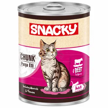 Snacky Adult Cat Beef In Gravy 400g