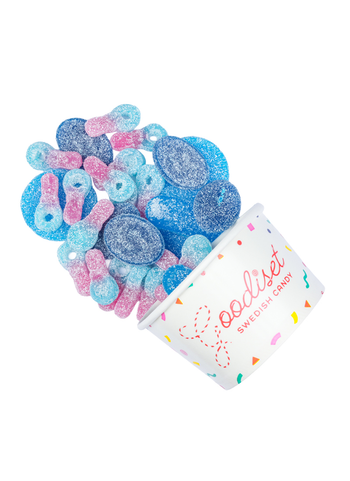 Goodi Set Blue Vibes Includes Viral SMark Fizzy Pacifiers Vegan Sour Swedish Candy 130g