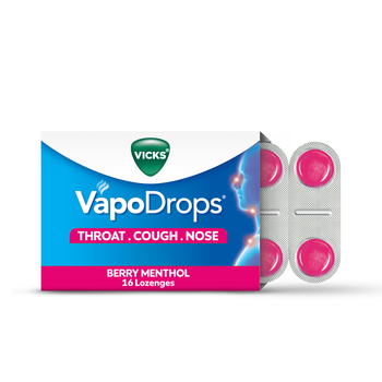 Vicks Berry Menthol Vapodrops Lozenges 16Packets