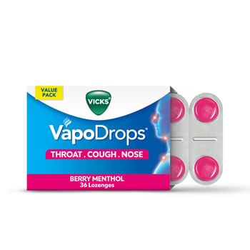 Vicks Berry Menthol Vapodrops Lozenges 36 Count