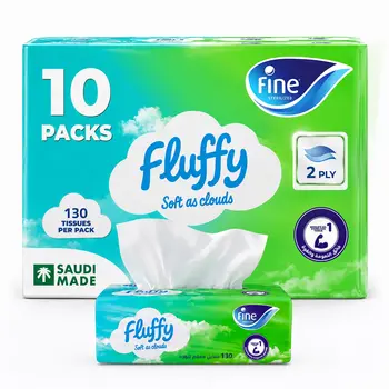 Fine Fluffy Facial Tissue Ply 10Pieces