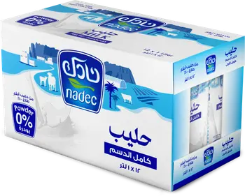 Nadec Full Fat UHT Milk 12x1L