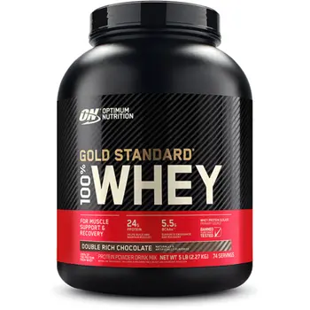 Optimum Nutrition Whey Gold Standard Double Rich Chocolate Premium Protein Powder 5Lb