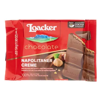 Loacker Hazelnut Napolitaner Chocolate Bar 54g