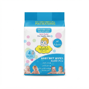 Cello Unscented Aloe Vera Extract Baby Wipes 80pieces