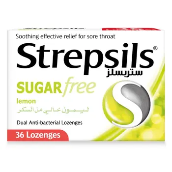 Strepsils Lemon Sugar-Free Lozenges 36Tablets