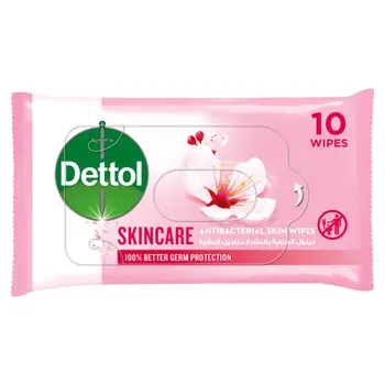 Dettol Pink Alcohol-Free Anti-Bacterial Wipes 10Pieces