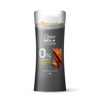 Dove Men Care Deodorant Stick Zero Aluminum Sandalwood 74g
