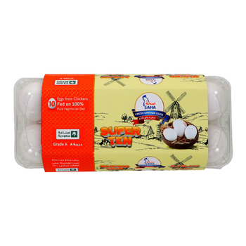 Saha Organic Grade A Chicken Eggs 10 Pieces