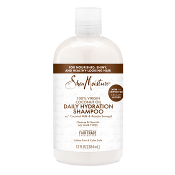 Shea Moisture Daily Hydration Shampoo 100% Virgin Coconut Oil For All Hair Types Sulphate-Free, 384Ml