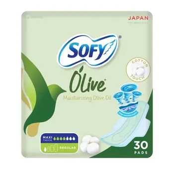 Sofy feminine pads with moisturizing olive oil normal 30Pieces