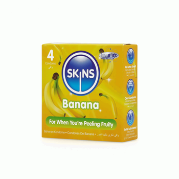Skins Banana Flavored Condoms 4Pieces