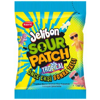 Jelibon Tropical Flavor Sour Gummies 160g