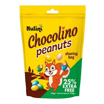 Nutini Chocolino Peanuts Bag 213g