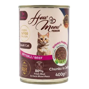 How Meow Adult Cat Wet Food with Beef 400g