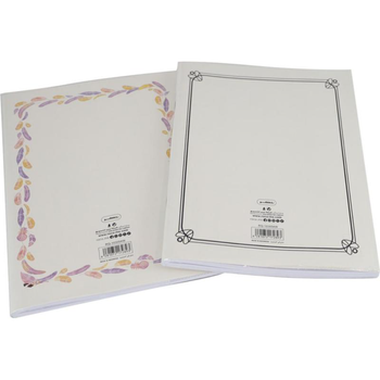 روكو دفتر تمارين اطار على غلاف أبيض أبعاد 16×22سم 200صفحة 100ورقة مسطرة أحادية عربي ابيض 2قطعة