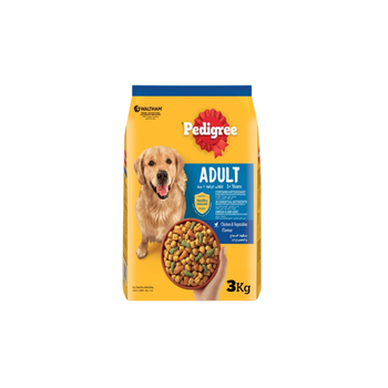 Pedigree Adult Dog Dry Food With Chicken And Vegetables 3Kg