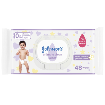 Johnson's Ultimate Clean Jasmine Wipes 48Pieces
