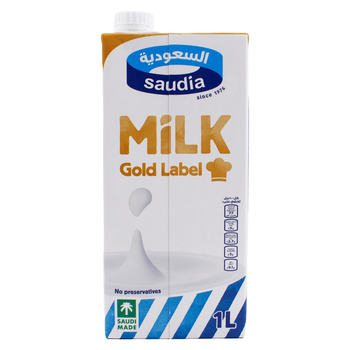 Saudia Full Fat Golden Label Milk 1L