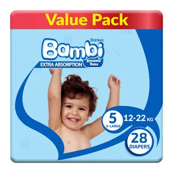 Sanita Bambi Diapers X-Large 28Pieces