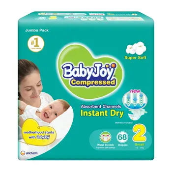 Babyjoy Diapers Small 3.5-7kg 68 Pieces