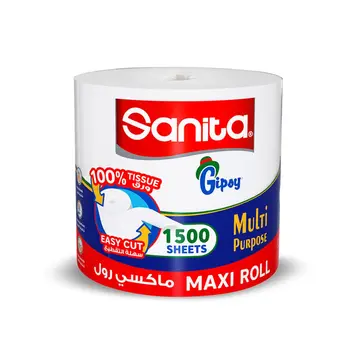 Sanita Gipsy Maxi Roll Easy Cut 1500 Sheets