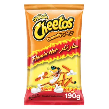 Cheetos Flamin Hot Crunchy Snacks 190g