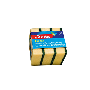 Vileda Tip Top Dishwashing Sponge Yellow-Green 3Pieces