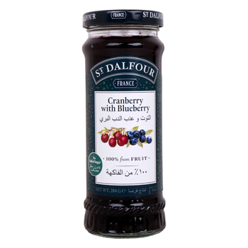 St Dalfour Cranberry-Blueberry Jam 284g