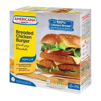 Americana Quality Breaded Chicken Burger 678g