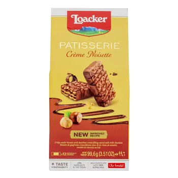 Loacker Hazelnut Crème Noisette Wafer 99.6g