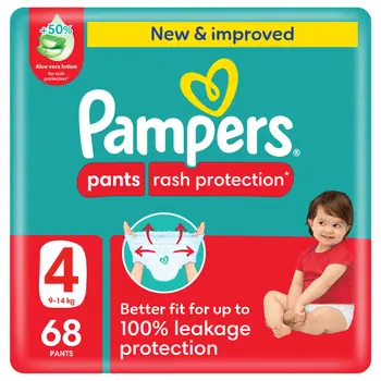 Pampers Rash Protection Pants Diapers 68Pieces