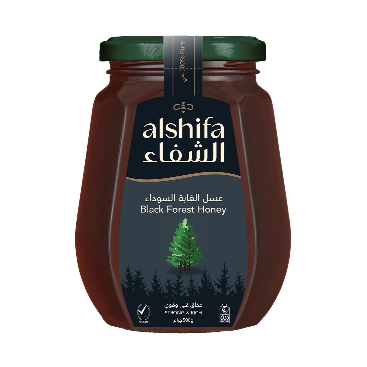 الشفاء عسل الغابة السوداء 500جرام