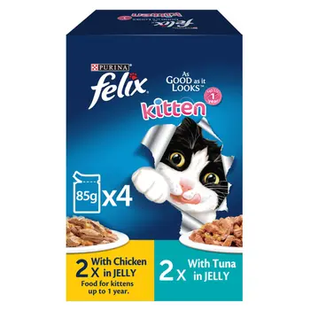 Purina Felix Kitten Food 4X85g