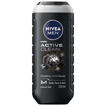 Nivea Men Active Clean 3-in-1 Shower Gel 250Ml