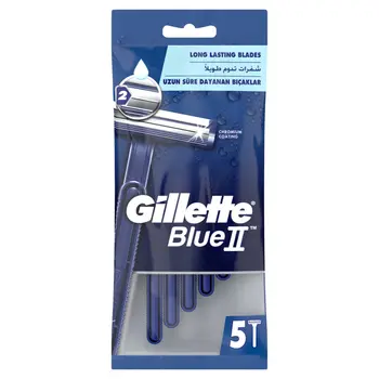 Gillette Blue II Regular Razor 5Pieces