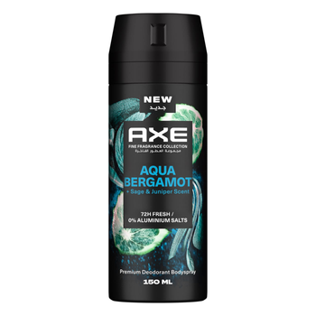 Axe Fine Fragrance Premium Deodorant Body Spray Aqua Bergamot 150Ml