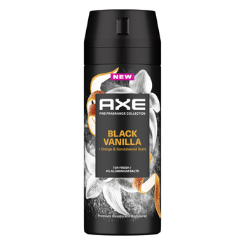 Axe Fine Fragrance Premium Deodorant Body Spray Black Vanilla 150Ml