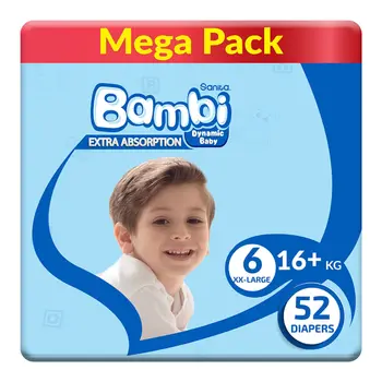 Sanita Bambi Baby Diaper Size 6 52Pieces