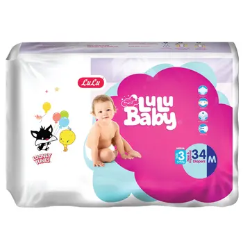 Lulu Baby Diapers Medium 34Pieces
