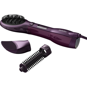 Babyliss Air Styler Pro 1000W 2 Speeds And Temperature Cool Air Paddle Brush Round Brush Ionic Function Purple As115Sde 1Packet