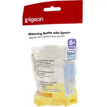 Pigeon Weaning Bottle with Spoon 120Ml