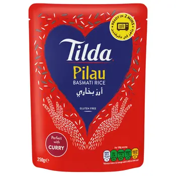 Tilda Ready-To-Eat Pilau Basmati Rice 250g