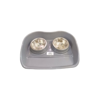 Felyn Go Double Stainless Steel Bowl for Pets
