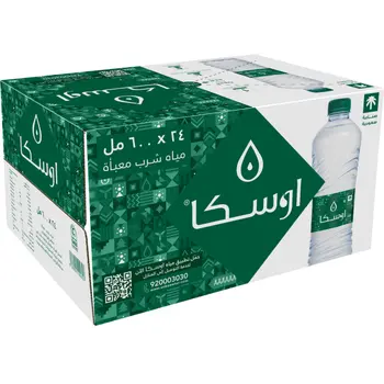 أوسكا مياه شرب معبأة صندوق 24 × 600مل