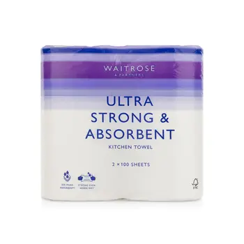 Waitrose Kitchen Towel Ultra Strong 3 Ply 2Pieces